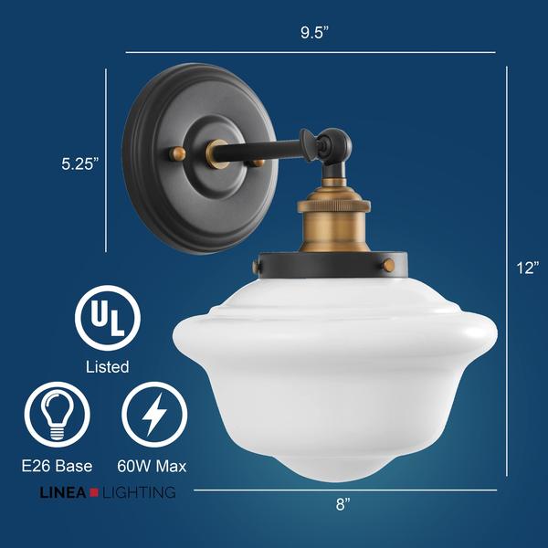 Imagem de Arandela de parede Linea 1 Light Bathroom Vanity Light Lavagna