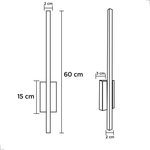 Imagem de Arandela De Parede Style Dourado Luz Indireta Led 2700K 60Cm