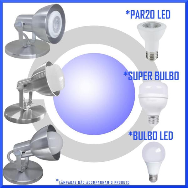 Arandela de Parede Teto Direcionavel com Base em Aluminio Soquete E27 Direcionável - elumens iluminação Imagem de Arandela de Parede Teto Direcionavel com Base em Aluminio Soquete E27 Direcionável