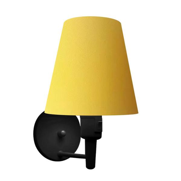 Arandela de Parede Vivare Md-2013 Preta Com Interruptor Liga e Desliga Cúpula em Tecido - Bivolt Imagem de Arandela de Parede Vivare Md-2013 Preta Com Interruptor Liga e Desliga Cúpula em Tecido - Bivolt
