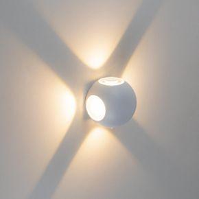 Arandela Decorativa Criativa Tetra LED 12W 3000K Opus Branca ST2486 Imagem de Arandela Decorativa Criativa Tetra LED 12W 3000K Opus Branca ST2486