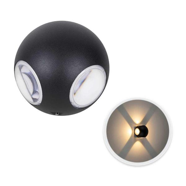 Arandela Decorativa Criativa Tetra LED 12W 3000K Opus Preto ST2486 Imagem de Arandela Decorativa Criativa Tetra LED 12W 3000K Opus Preto ST2486