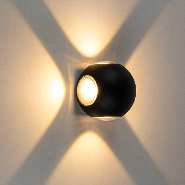 Arandela Decorativa Criativa Tetra LED 12W 3000K Opus Preto ST2486 Imagem de Arandela Decorativa Criativa Tetra LED 12W 3000K Opus Preto ST2486