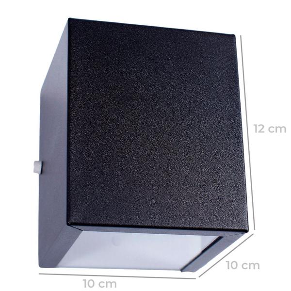 Imagem de Arandela Efeito 2 Fachos 2 Focos em Aluminio Externa Preto + Led G9-IL10703