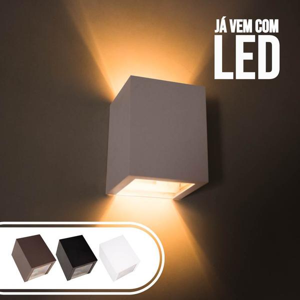 Imagem de Arandela Efeito 2 Focos Preto Policarbonato + Led G9 5W 3000K St1386