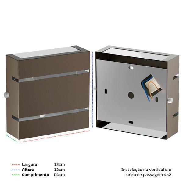 Imagem de Arandela Externa Slim 2 Frisos Alumínio + LED MF103