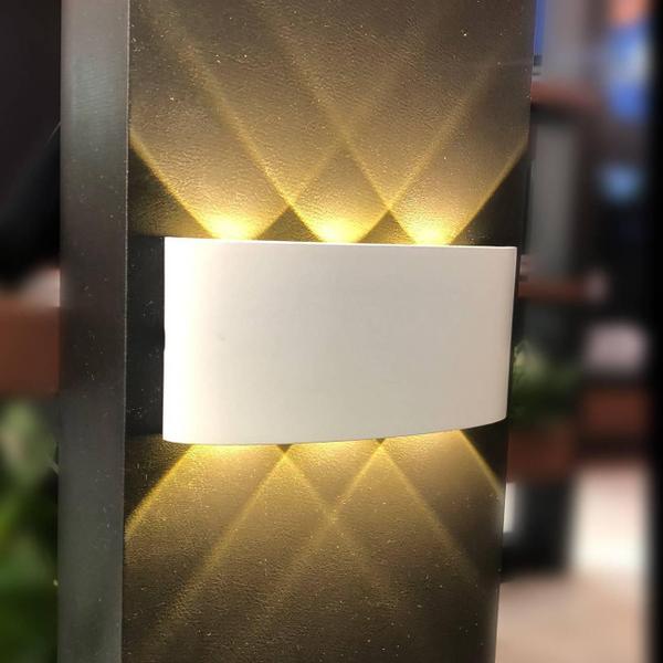Arandela Frisada Parede Externa Interna Led 6W Branco Quente - Lcg Eletro Imagem de Arandela Frisada Parede Externa Interna Led 6W Branco Quente