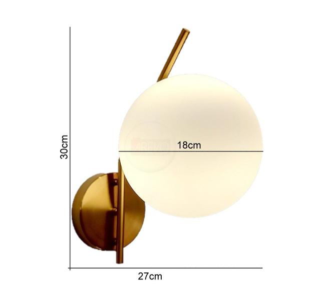 Imagem de Arandela Jabuticaba 18cm Para Hall de Entrada Sala Cabeceira de Cama