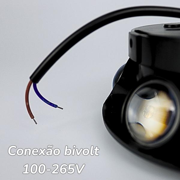 Imagem de Arandela LED 8W 6 Fachos Branco Quente 3000-3500K Corpo Circular Preto Biv Marca Hitec