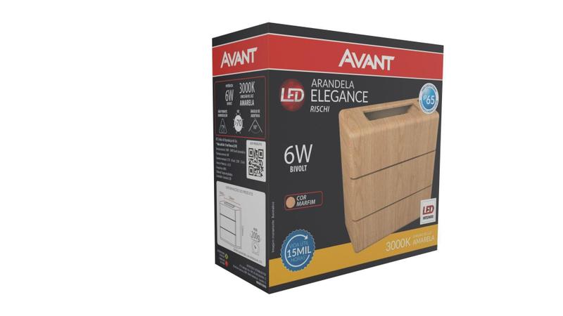 Imagem de Arandela led avant elegance rischi marfim 3000k ip65 6w