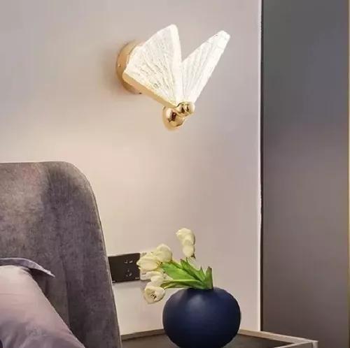 Imagem de ArandeLa Led Borboleta Dourada Decorativa Moderna