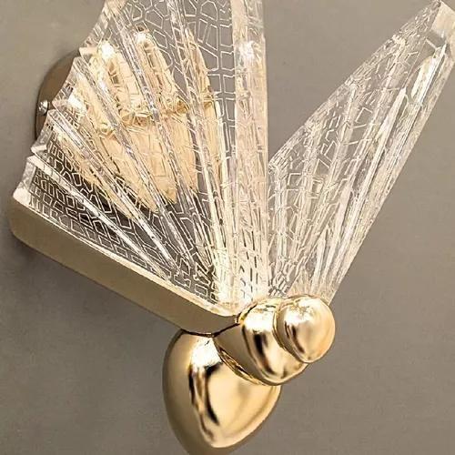 Imagem de ArandeLa Led Borboleta Dourada Decorativa Moderna