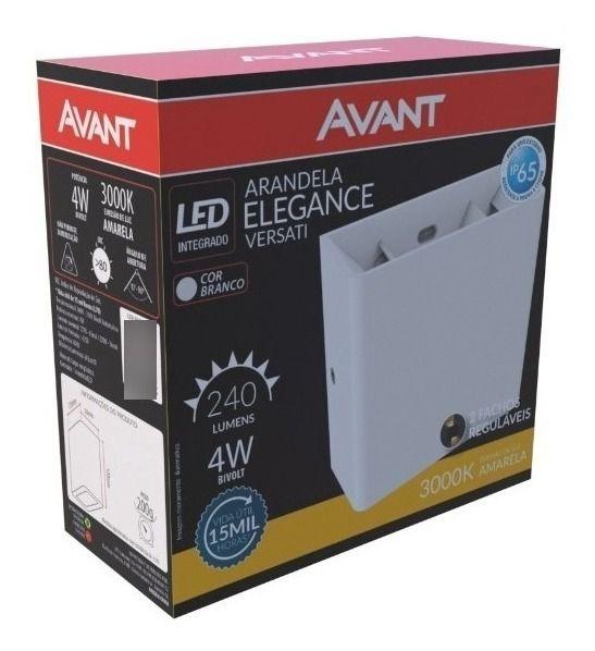 Imagem de Arandela Led Elegance 4w 2 Fachos Amarela 3000k Avant IP65