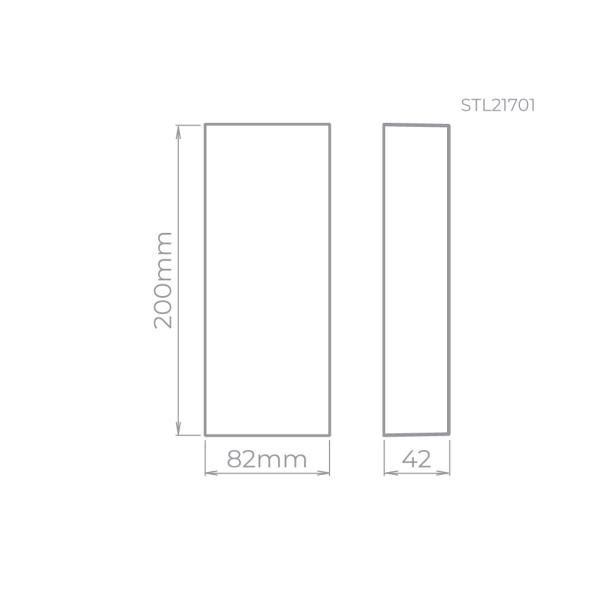 Imagem de Arandela LED Ice 5W Branco Retangular 3000K Quente IP65 Stella