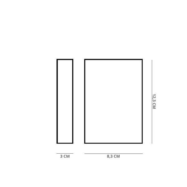 Imagem de Arandela Led Taschibra Quadre Slim Ip65 Marrom Bivolt 3000K