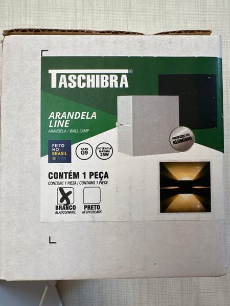 Imagem de Arandela line facho duplo branco fosco alumínio 1G9 taschibra