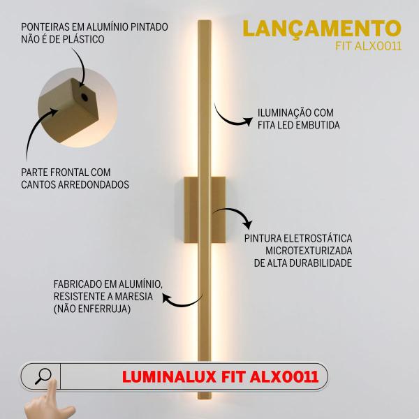 Imagem de Arandela LuminaLux Fit ALX0011 4X2 Led Luz indireta Bivolt