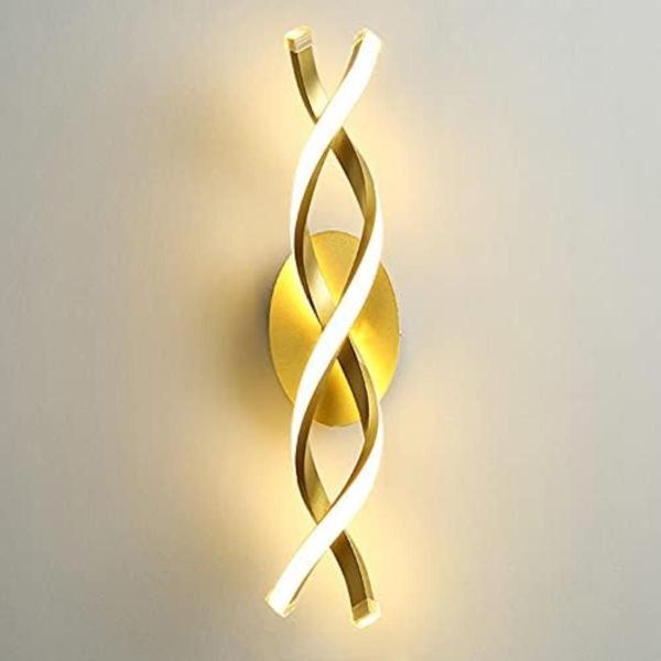 Imagem de Arandela Luminária 40Cm Parede Led 24W Espiral Dna Dourada