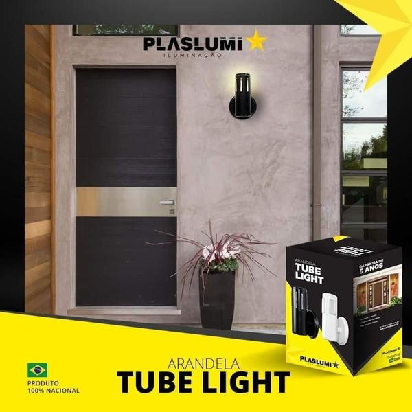 Imagem de Arandela Luminária Aleta Tube Light Tampa Transp Branco