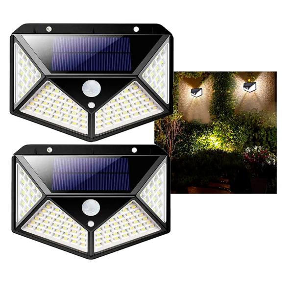 Arandela Luminária com 100 Leds Solar a Prova D'água - RELET Imagem de Arandela Luminária com 100 Leds Solar a Prova D'água