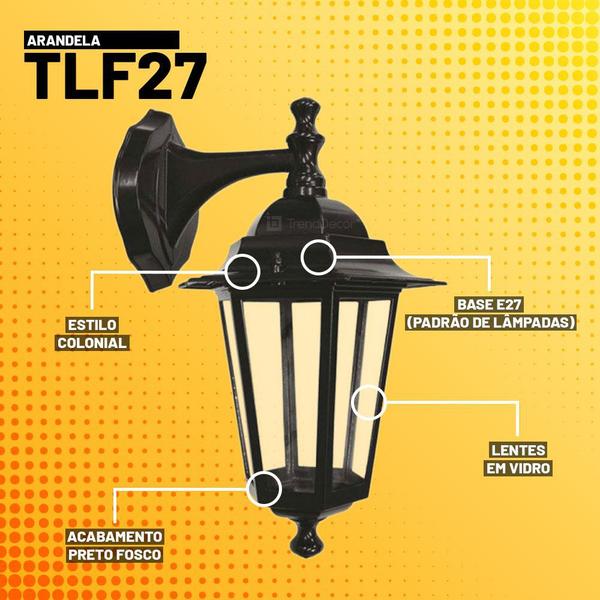 Imagem de Arandela Luminária de Parede Taschibra TLF 27 1XE27