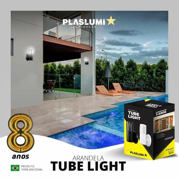 Imagem de Arandela Luminária Janela Tube Light Tampa Fechada Branco