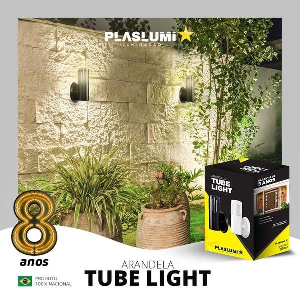 Imagem de Arandela Luminária Janela Tube Light Tampa Transp Preta