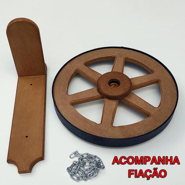 Imagem de Arandela Luminária Roda De Carroça 110/220V Kit 2 Peças