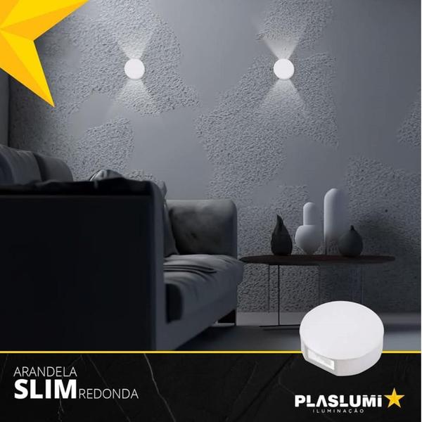 Imagem de Arandela Luminária Slim Quadrada 3 Aleta 2 Facho Marrom G9