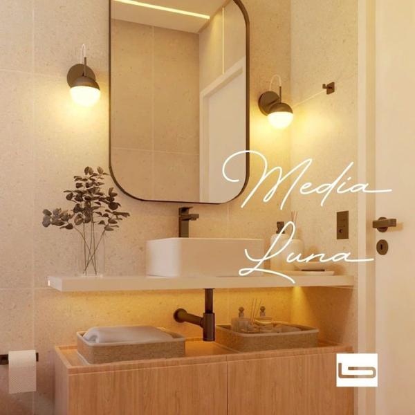 Imagem de Arandela Media Luna Transparente 12x18x27,5cm Led Integrado 6w Ip20 Dourado