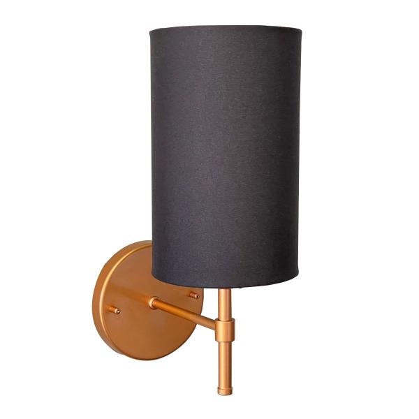 Arandela Nayara Premium Aluminio E Cupula Tecido Algodao E27 Bivolt - Tangerina Mca Imagem de Arandela Nayara Premium Aluminio E Cupula Tecido Algodao E27 Bivolt