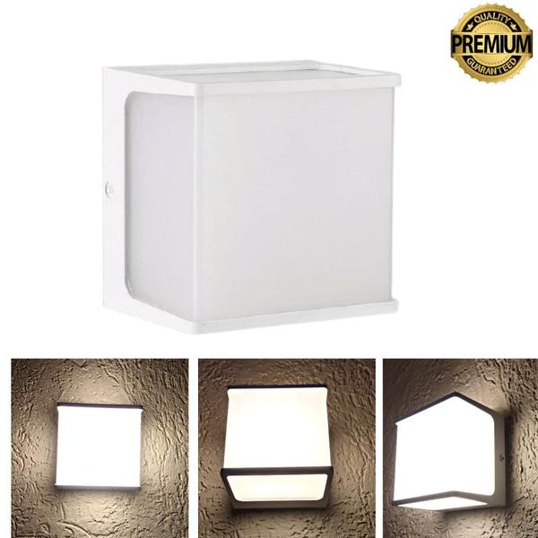 Arandela New Home Quadrada 8W 3000K Ip65 A Prova Água Branco - Opus Led Imagem de Arandela New Home Quadrada 8W 3000K Ip65 A Prova Água Branco