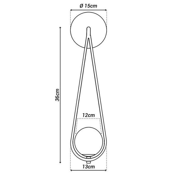 Imagem de Arandela Orluce Pendolo OR1574 G9 Bivolt Cobre