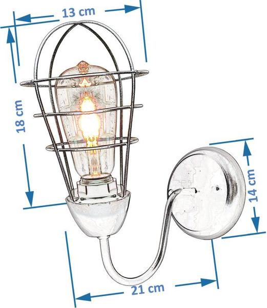 Imagem de Arandela Parede Aramado Lampshape Branca sala Corredor