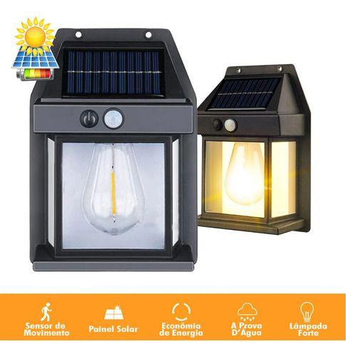 Imagem de Arandela Parede Solar Externa Luz Led Recarregavel Lampada