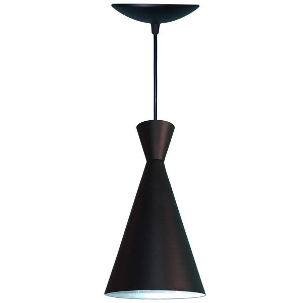 Arandela Pendente Cone Preto Fosco - Estillo E Luz Imagem de Arandela Pendente Cone Preto Fosco