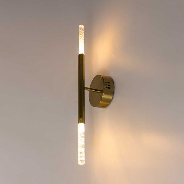 Arandela Petra Dourada LED 6W Cristal Bella Iluminação OC004M St1965 Imagem de Arandela Petra Dourada LED 6W Cristal Bella Iluminação OC004M St1965