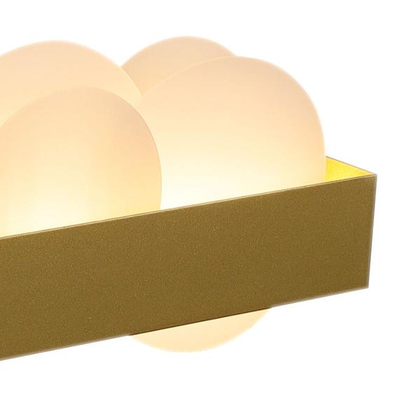 Arandela Poema Dourado E Branco 30cm 10w 3000k Eg005 Bella - BELLA ILUMINAÇÃO Imagem de Arandela Poema Dourado E Branco 30cm 10w 3000k Eg005 Bella