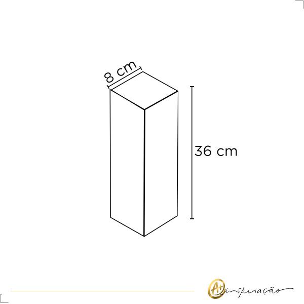 Imagem de Arandela Quadrada 36CM 2XE27 Externa Branca