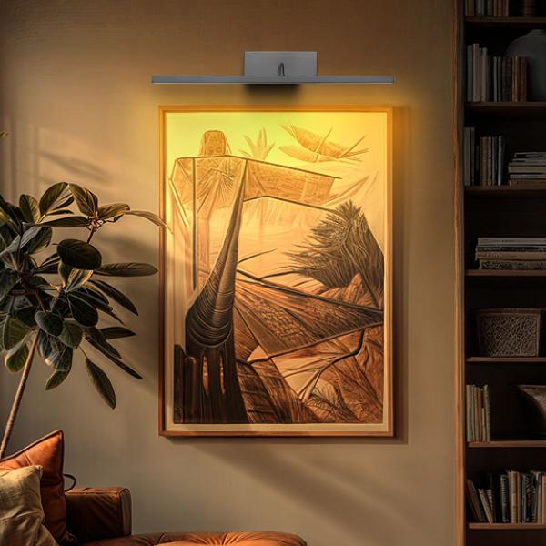 Imagem de Arandela Quadro Perfil Led 6W 3000K Prata Metalizado