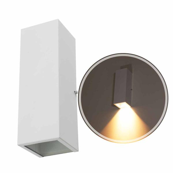 Imagem de Arandela Retangular 1 Foco Sem Friso Branca 10x30cm p/ E27 Starlumen ST2779