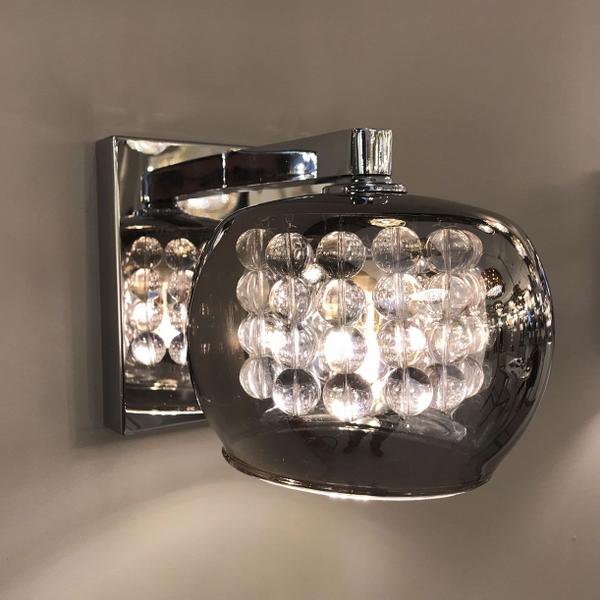 Arandela Soho Vidro Cromado 16cm - Bella Iluminação - HO7616CR Imagem de Arandela Soho Vidro Cromado 16cm - Bella Iluminação - HO7616CR