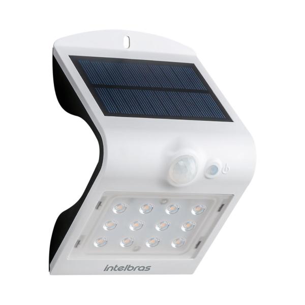 Imagem de Arandela Solar Luminária Integrada Externa Intelbras Asi 220 Refletor Luz Led Amarela Autonomia Sem Fio