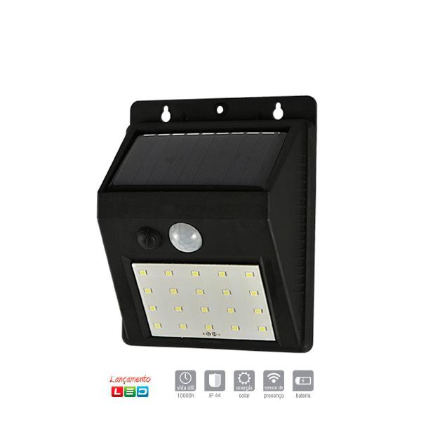 Imagem de Arandela solar taschibra sunshine as1 led 2w 6500k