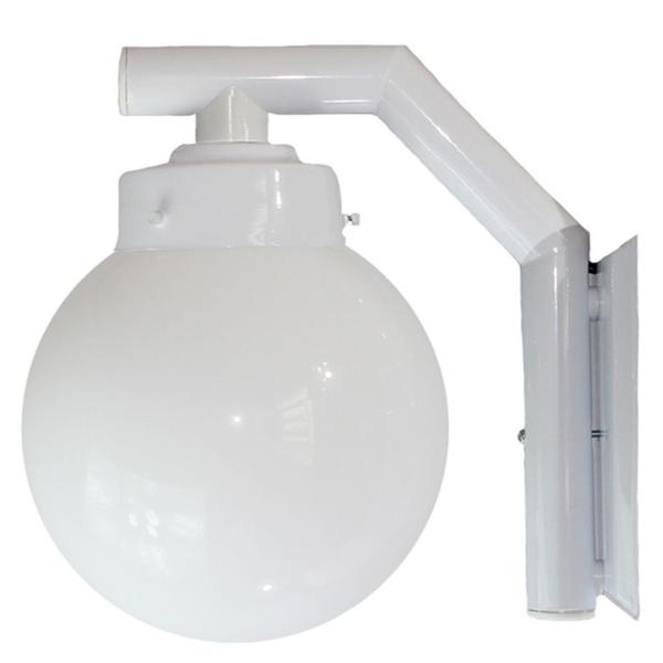 Imagem de Arandela Solarium 215 Externa/Interna com Globo de Vidro Leitoso 15x30 Branco