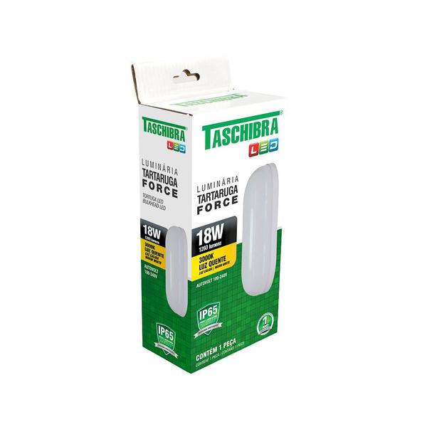 Arandela Tartaruga De Led Taschibra Force 18W IP65 Branca Bivolt Imagem de Arandela Tartaruga De Led Taschibra Force 18W IP65 Branca Bivolt