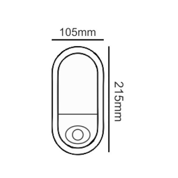 Imagem de Arandela Tartaruga LED 15W Luminária de Parede Externa c/Sensor de Presença Branco Frio 6000K IP65 - Branca