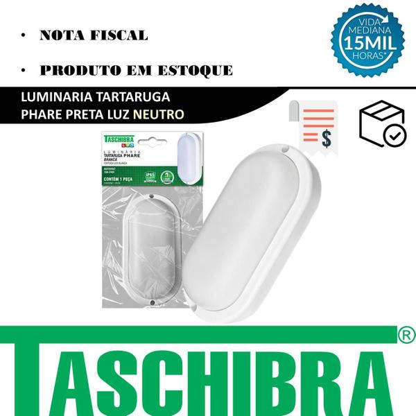 Arandela Tartaruga Led Branca IP65 32w Branco Neutro 4000K - TASCHIBRA Imagem de Arandela Tartaruga Led Branca IP65 32w Branco Neutro 4000K