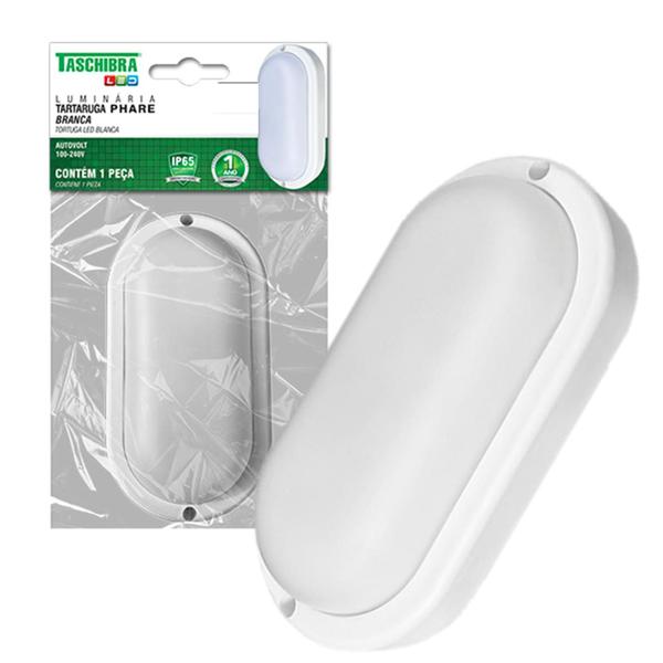 Arandela Tartaruga Led Branca IP65 32w Branco Neutro 4000K - TASCHIBRA Imagem de Arandela Tartaruga Led Branca IP65 32w Branco Neutro 4000K