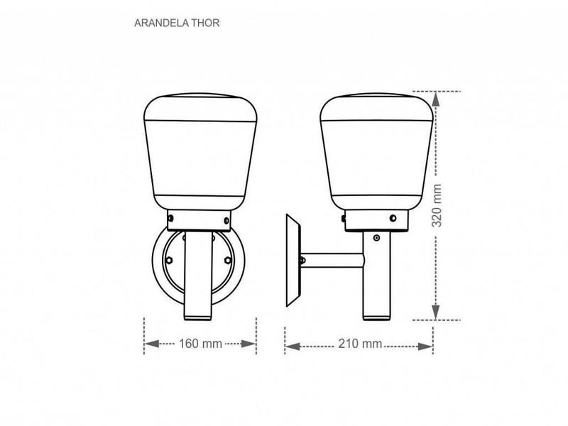 Imagem de Arandela Taschibr Thor Preta 1Xe-27 Com Vidro Transparente